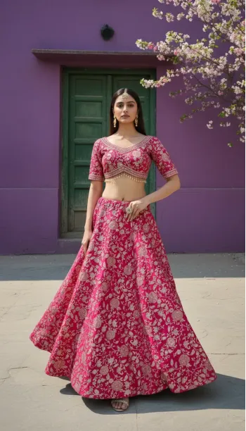 Festive Silk Lehenga Set