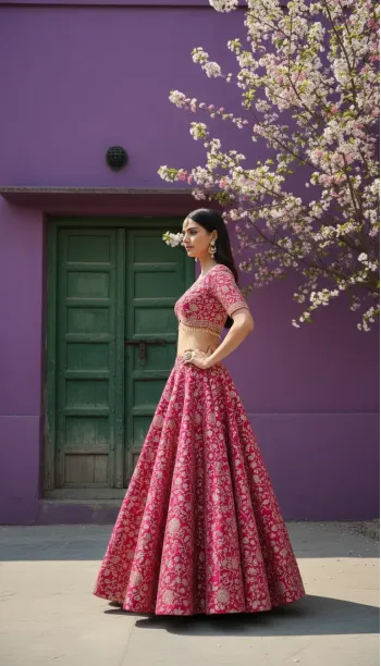 Festive Silk Lehenga Set