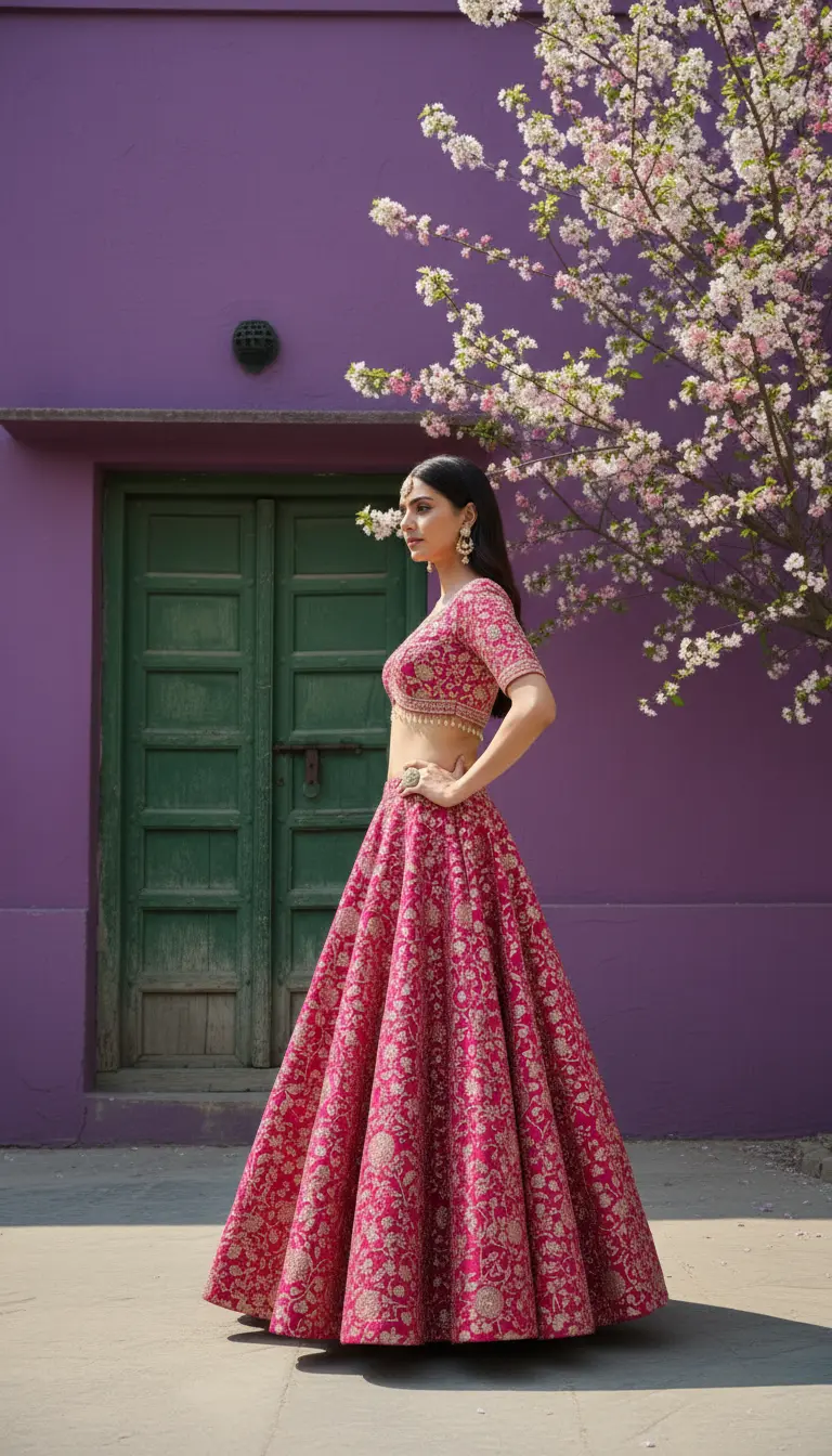 Festive Silk Lehenga Set