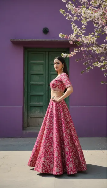 Festive Silk Lehenga Set
