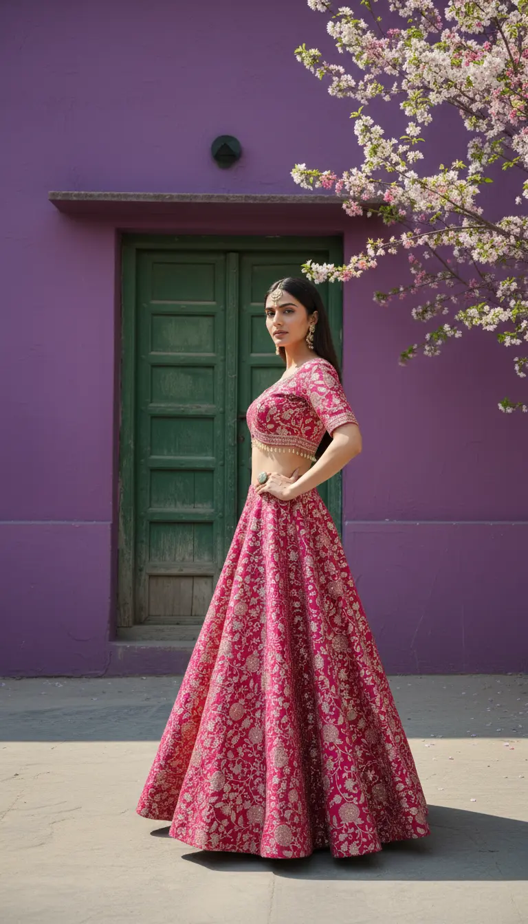 Festive Silk Lehenga Set