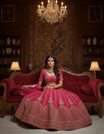 Fuchsia Bridal Lehenga Set