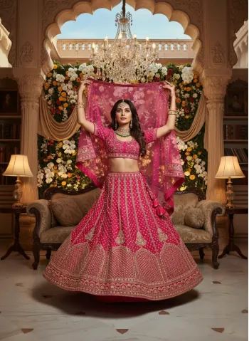 Fuchsia Bridal Lehenga Set