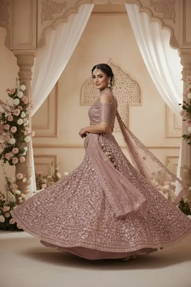 Soft Net Bridal Lehenga